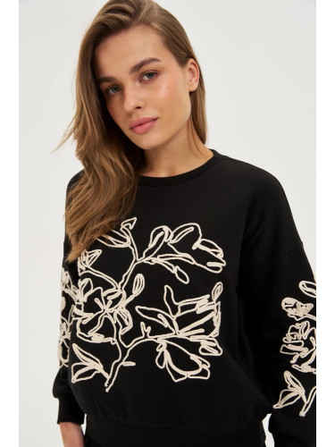 Marisse WOMEN'S SWEATSHIRT Z-BL-4817 BLACK