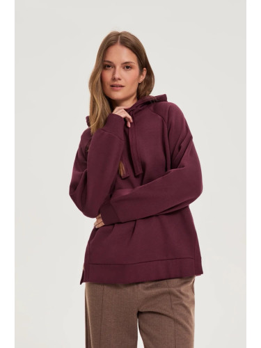 Marisse WOMEN'S SWEATSHIRT Z-BL-4820 BURGUNDY