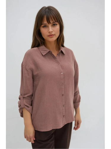 Marisse WOMEN'S SHIRT Z-KO-4800 COFFEE