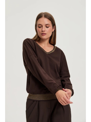 Marisse WOMEN'S SWEATSHIRT Z-BL-4801 BROWN