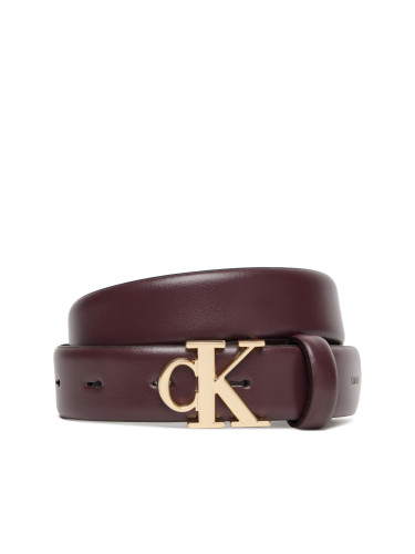 Дамски колан Calvin Klein Ck Buckle 30Mm Fixed Belt LV04F7054G Бордо