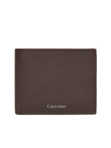 Портфейл Calvin Klein Foil Emboss Ew Bill Fold LV04D1062G Кафяв