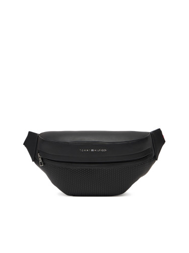 Чанта за кръст Tommy Hilfiger Th Woven Bum Bag AM0AM13634 Черен
