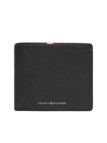 Портфейл Tommy Hilfiger Th Corp Cc Flap & Coin AM0AM13741 Черен