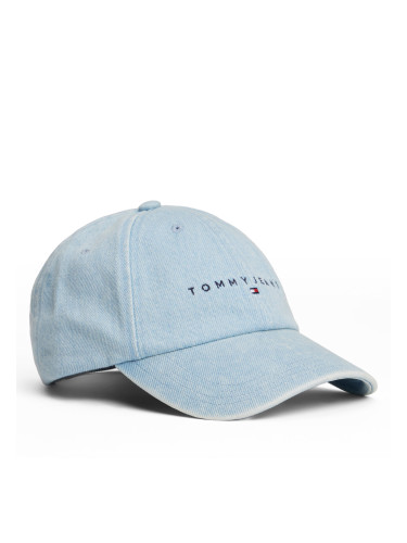 Шапка с козирка Tommy Jeans Linear Denim Cap AW0AW17912 Светлосиньо