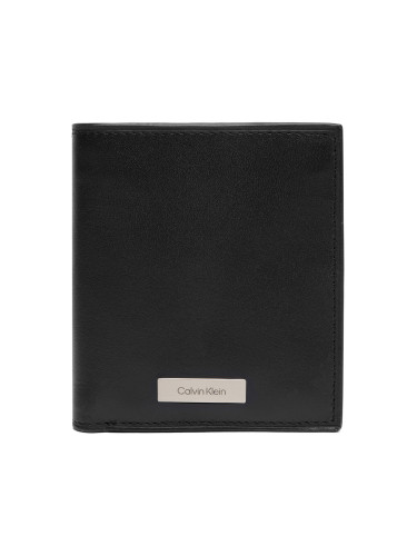 Портфейл Calvin Klein Plaque N/S Slim Billfold LV04D1069G Черен