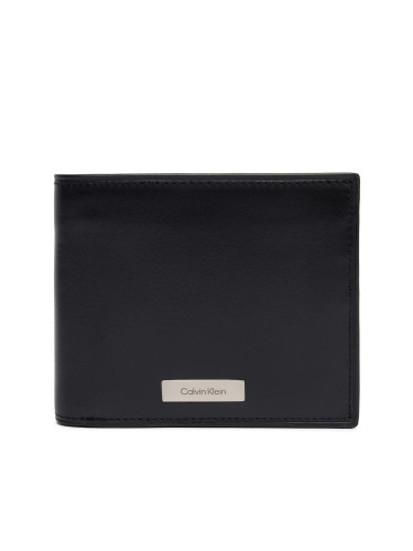 Портфейл Calvin Klein Plaque Ew Billfold LV04D1066G Черен