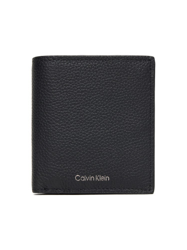 Портфейл Calvin Klein Foil Emboss Slim Trifold W Card LV04D1063G Черен