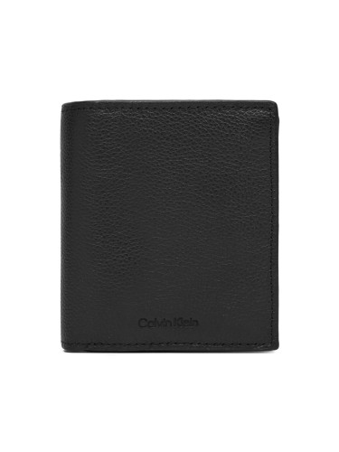 Портфейл Calvin Klein Micropebble Comp Trifold W Coin LV04D1034G Черен