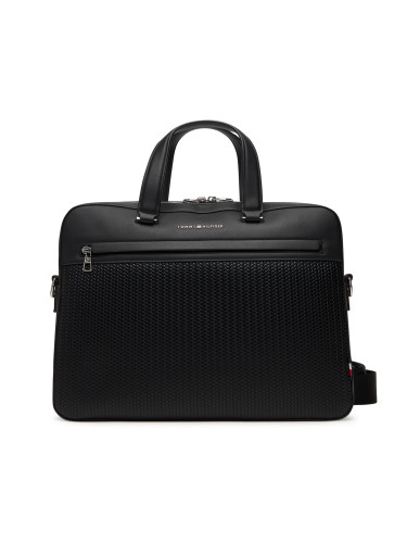 Чанта за лаптоп Tommy Hilfiger Th Woven Computer Bag AM0AM13660 Черен