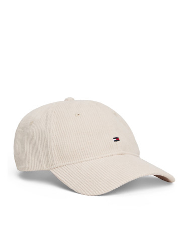 Шапка с козирка Tommy Hilfiger Th Flag 6 Panel Cord Cap AM0AM13583 Екрю