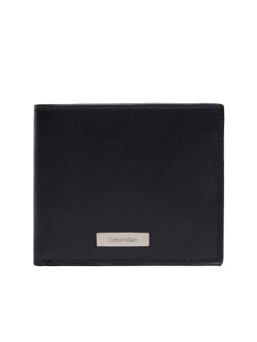 Портфейл Calvin Klein Plaque Billfold W/ Coin LV04D1067G Черен