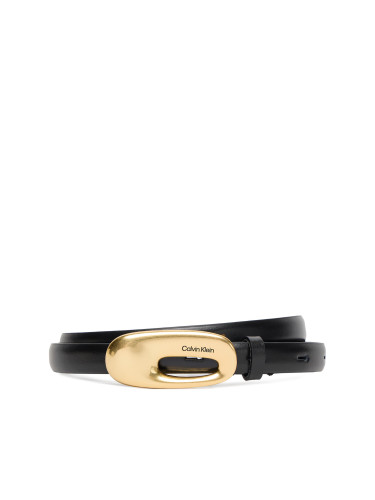 Дамски колан Calvin Klein Elongated Chucnhy Buckle 15Mm LV04F7022G Черен