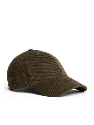 Шапка с козирка Tommy Hilfiger Th Flag 6 Panel Cord Cap AM0AM13583 Зелен