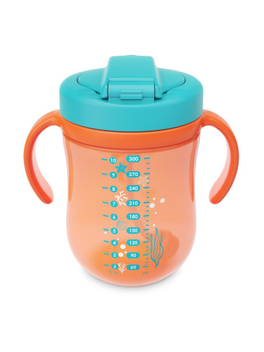 Baboo Cup with Silicone Straw and Gravity Ball чаша със сламка Sea Life 9m+ 300 мл.
