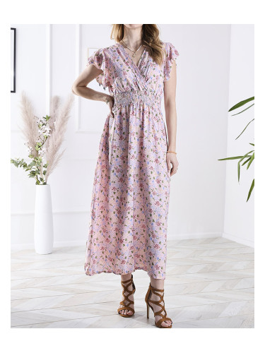 Resti Pink women's floral midi dress - Clothing