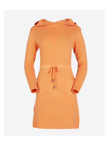 Resti Orange women's sweater dress with hood - Clothing