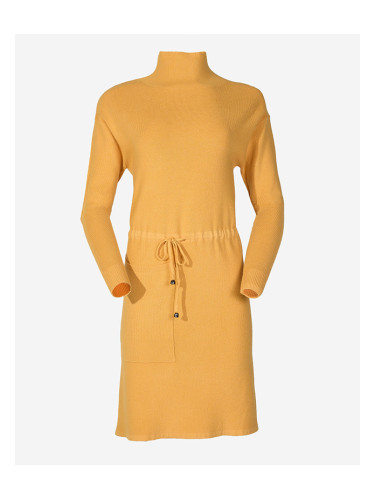 Resti Yellow ladies turtleneck sweater dress - Clothing