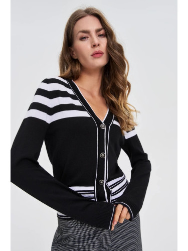Marisse WOMEN'S SWEATER Z-SW-4842 WHITE_BLACK