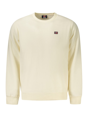 Мъжки кремав суитшърт без качулка