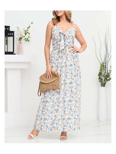 Resti White floral maxi dress with straps - Clothing