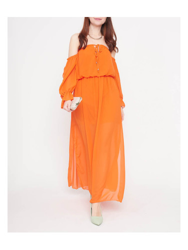 Resti Women's orange maxi Spanish dress - Clothing