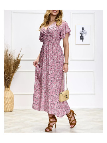 Resti Women's floral pink midi dress - Clothing