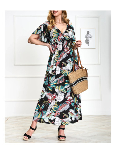 Resti Women's black floral midi dress - Clothing