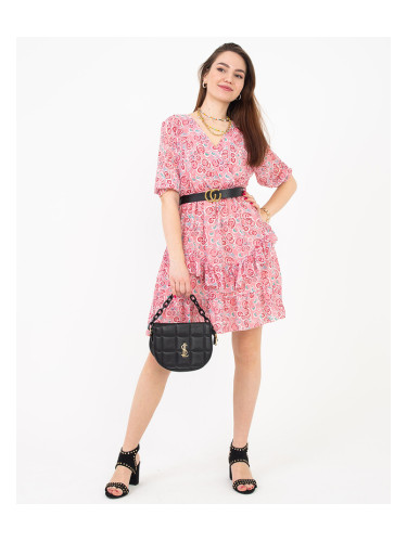Resti Pink women's mini dress with patterns - Clothing