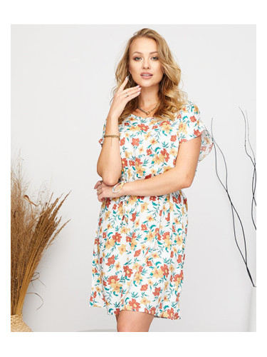 Resti Women's summer white dress with flowers - Clothing