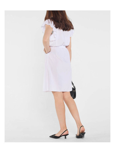 Resti Women's white mini dress with a tie - Clothing