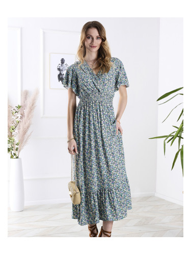 Resti Women's floral midi dress in purple- Clothing