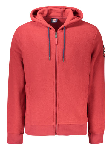 Червен мъжки суичър с качулка