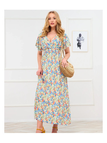 Resti Yellow women's floral maxi dress - Clothing