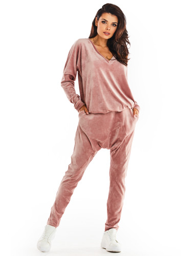 Awama Woman's Sweatshirt A376 Pink