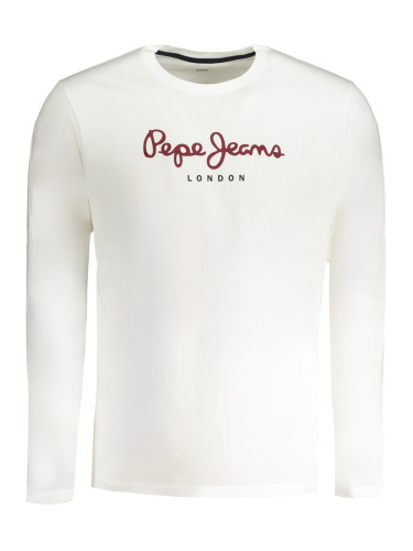 Бяла тениска с дълъг ръкав Pepe Jeans