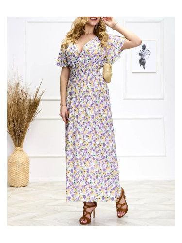 Resti Purple-green women's floral midi dress - Shoes