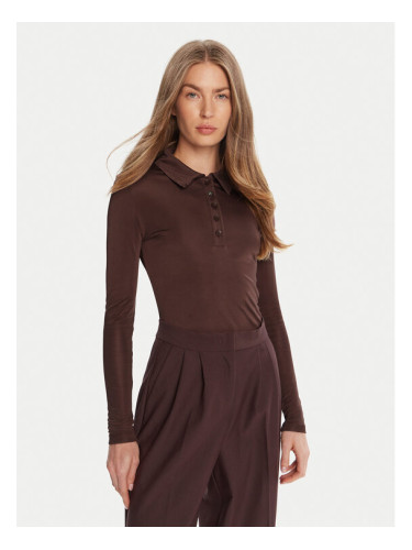 HUGO Блуза Darosevil 50543100 Кафяв Regular Fit