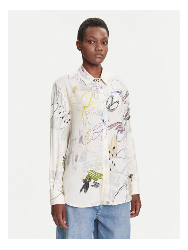 Desigual Риза Newsarty 25WWCW14 Бял Loose Fit