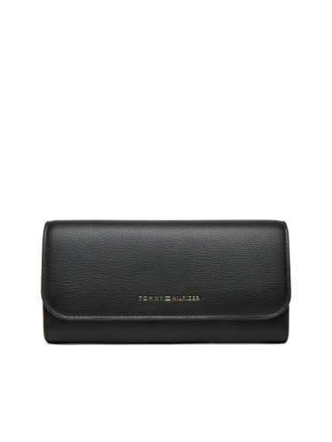 Tommy Hilfiger Портфейл Th Flag Lrg Flap AW0AW17734 Черен