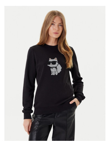 KARL LAGERFELD Суитшърт A3W20066 Черен Regular Fit