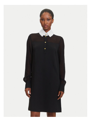 KARL LAGERFELD Рокля тип риза A3W13020 Черен Regular Fit