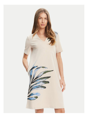 Tatuum Ежедневна рокля Radis T2509.197 Бежов Regular Fit