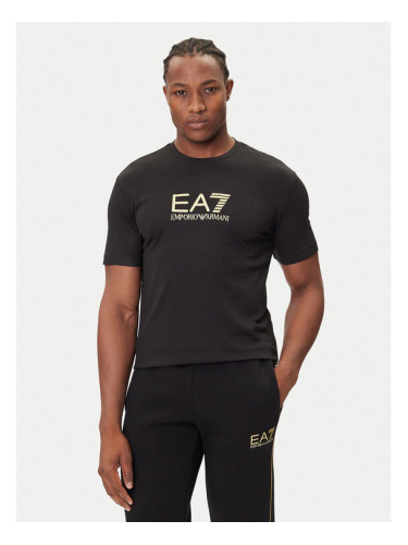 EA7 Emporio Armani Тишърт 7M000667 AF13739 UC001 Черен Slim Fit