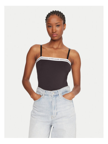 Guess Jeans Боди W5BP26 K1092 Черен Slim Fit