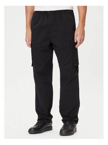 Calvin Klein Jeans Текстилни панталони LV040EM616 Черен Straight Fit