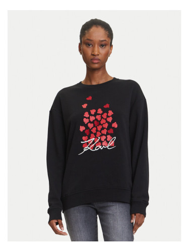 KARL LAGERFELD Суитшърт A3W20006 Черен Regular Fit