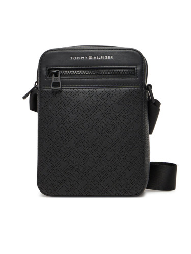 Tommy Hilfiger Мъжка чантичка Th Monogram Mini Reporter AM0AM13836 Черен