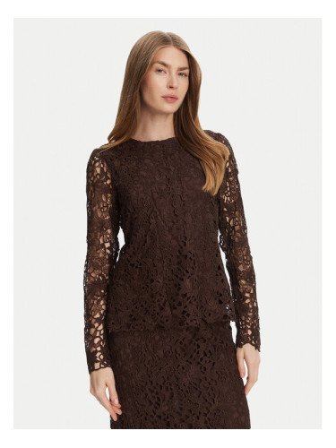 Bruuns Bazaar Блуза Sago Wini BBW4516 Кафяв Slim Fit