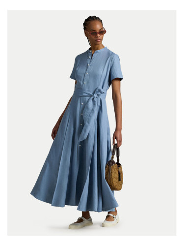 Polo Ralph Lauren Рокля тип риза 211972054001 Светлосиньо Regular Fit